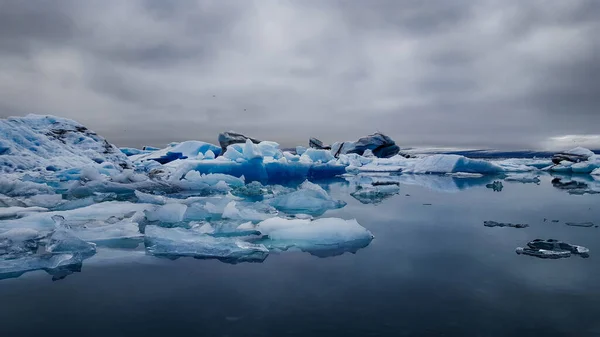 Podróż Islandii Piękny Zimny Krajobraz Laguna Lodowcowa Jokulsarlon — Zdjęcie stockowe
