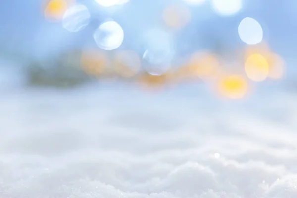 Зимовий Різдвяний Пейзаж Розфокусовані Вогні — стокове фото