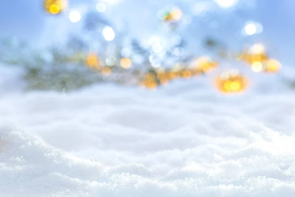 Téli Karácsonyi Háttér Elmosódott Elvont Fények — Stock Fotó