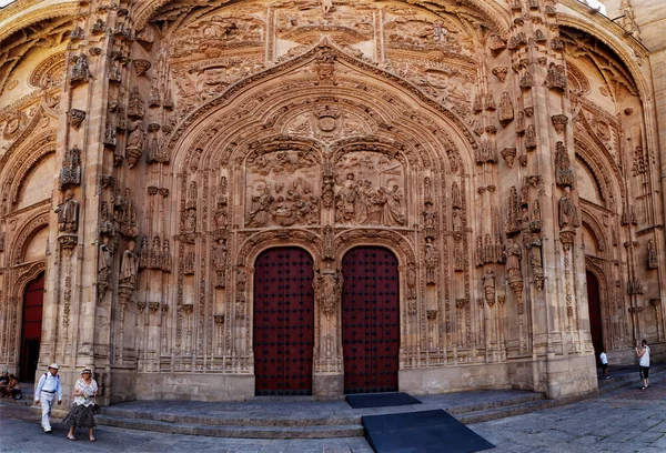 Salamanca Španělsko Srpna 2019 Hlavní Průčelí Nové Katedrály Salamanca Portada — Stock fotografie