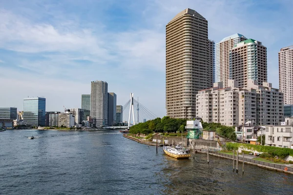 Tokyo Körfezi Japonya Daki Modern Binalar Tokyo Daki Gökdelenlerin Manzarası — Stok fotoğraf
