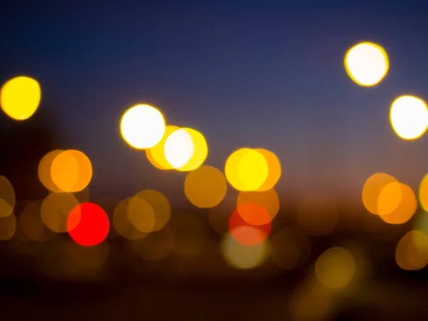 Luzes Noturnas Verão Cidade Luzes Bokeh Desfocadas — Fotografia de Stock