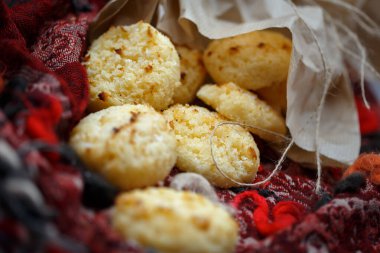 Noel hindistan cevizli kurabiye arka planı