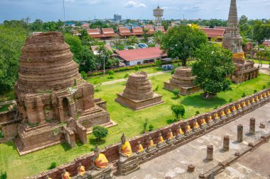 Wat Yai Chaimongkol, Ayutthaya, Tayland 'daki Buda heykeli.