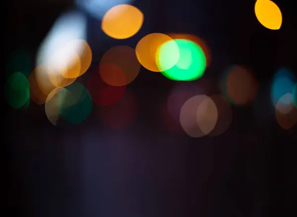 Night City Street Lights Bokeh — Stock Photo, Image