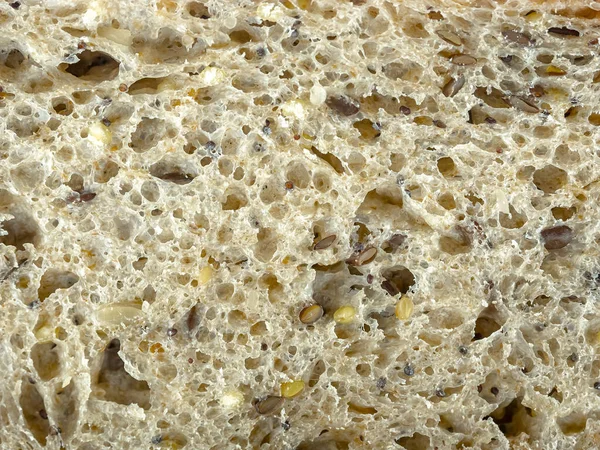 Ekologiczny Chleb Pszenny Żytni Nasionami Sezamu Lnu Słonecznika — Zdjęcie stockowe