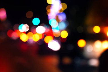 Bokeh trafik ışığı arkaplanı.