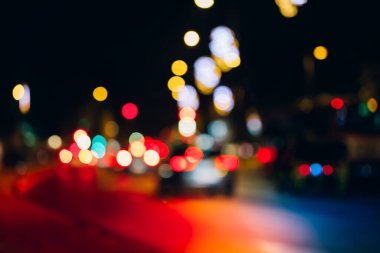Soyut kentsel gece ışık bokeh