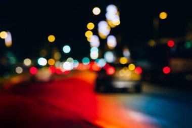 Soyut kentsel gece ışık bokeh