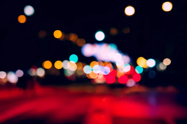 Soyut Gece Trafiği Bokeh — Stok fotoğraf