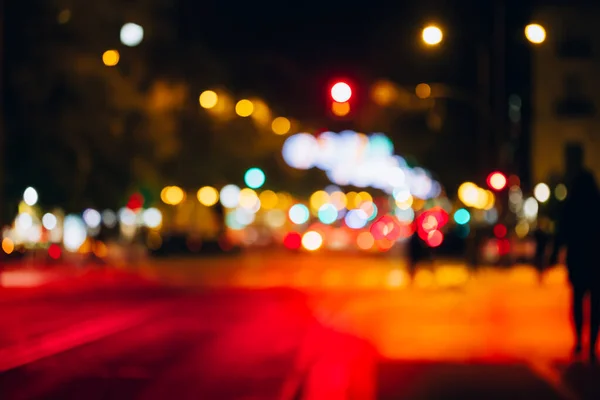Abstract Night Traffic Bokeh — Stock Photo, Image