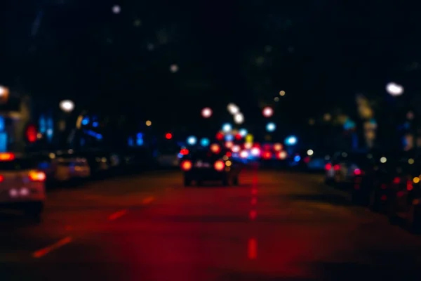 不集中的交通和灯光 — 图库照片