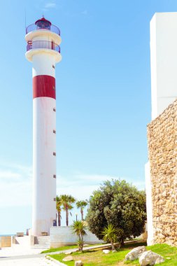 İspanya 'da turizm. Rota, Cadiz, İspanya 'daki deniz feneri manzarası.