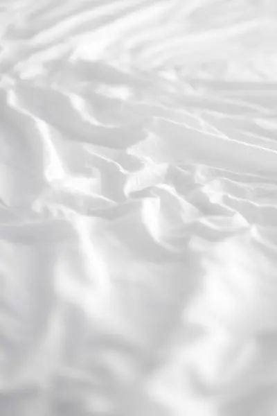 Мягкие Белые Морщины Простыни Фона — стоковое фото
