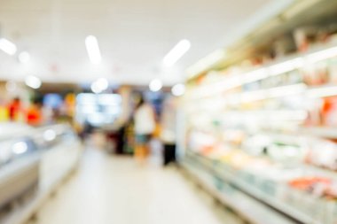 Süpermarket bokeh ile arka plan için soyut bulanıklık.