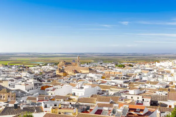 Osuna Dükü 'nün manzarası. Tarihi-Sanatsal Alanı ilan etti. Seville vilayeti. Güney İspanya. Sevilya Rönesansı 'nın en görkemli eseri..