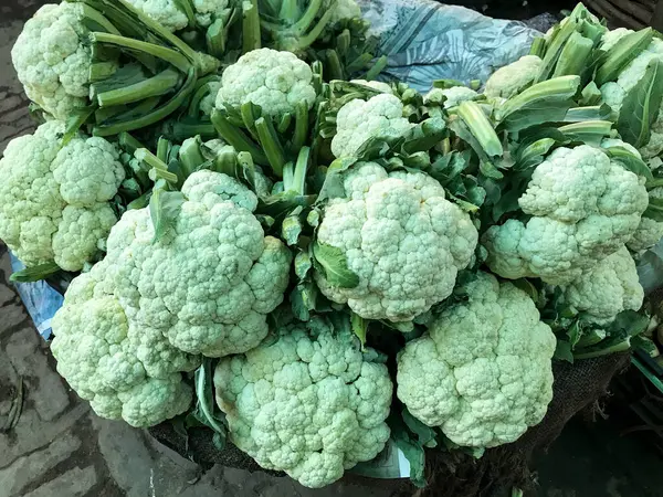 green cauliflowers in the market