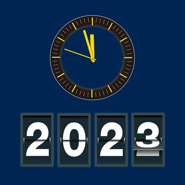 Вітальна Листівка Вітає 2023 Цифрами Відлік Нового Року — стоковий вектор