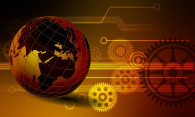 Dijital simgelerle Dünya 'nın dijital bileşimi