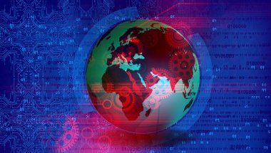 Işıklandırma efektli soyut dalgalı arkaplan