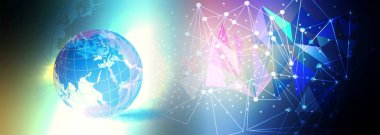 Teknoloji arka plan dünya bağlantıları, zaman yönetimi, ikili kodlama siber güvenlik, yüksek teknoloji dişli teknoloji geçmişi. Küresel dijital teknoloji kavramı. Soyut vektör çizimi. Yüksek teknoloji dişli teknoloji geçmişi var.. 