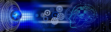 Teknoloji arka plan dünya bağlantıları, zaman yönetimi, ikili kodlama siber güvenlik, yüksek teknoloji dişli teknoloji geçmişi. Küresel dijital teknoloji kavramı. Soyut vektör çizimi. Yüksek teknoloji dişli teknoloji geçmişi var.. 
