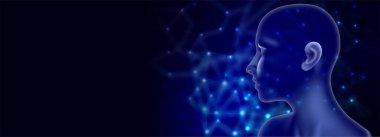 Yazmak için alanı olan teknoloji arka planı, bağlantı ve iletişim ve iş için teknoloji konsepti, siber güvenlik dünyası bağlantısı  