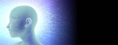 Yazmak için alanı olan teknoloji arka planı, bağlantı ve iletişim ve iş için teknoloji konsepti, siber güvenlik dünyası bağlantısı  