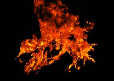 Gerçek alevlerle arkaplanı ateşle