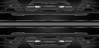 Modern metal tasarım arka planında soyut metal karbon dokusu ve çizgi krom. vektör illüstrasyonu