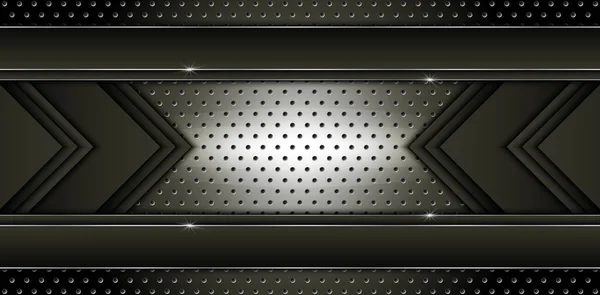 Textura Abstracta Carbono Metal Línea Cromo Superponen Fondo Diseño Moderno — Vector de stock