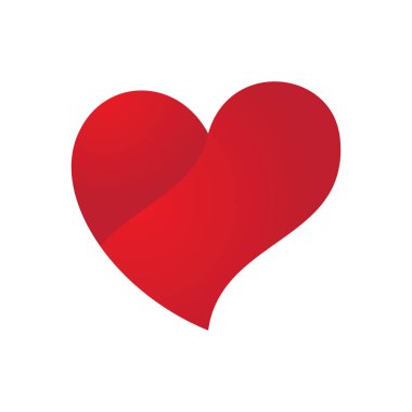 Heart Love Logo Şablonu vektör çizimi