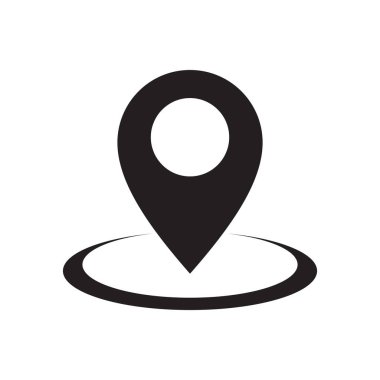 Konum noktası logo vektör şablonu