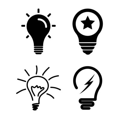 ampul logo vektör ilüstrasyon şablonu