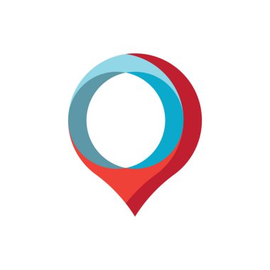Konum noktası logo vektör şablonu