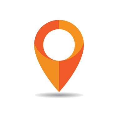 Konum noktası logo vektör şablonu