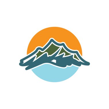 Dağ simgesi Logo İş Şablonu Vektörü