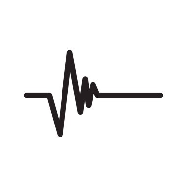 Ses dalgası şablon logo illüstrasyonu