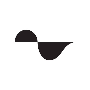 Ses dalgası şablon logo illüstrasyonu