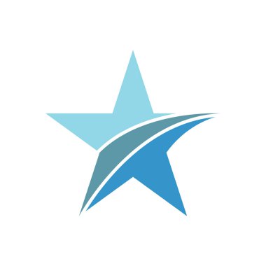 Yıldız Logo Vektör Şablonu Simge Çizim Tasarımı