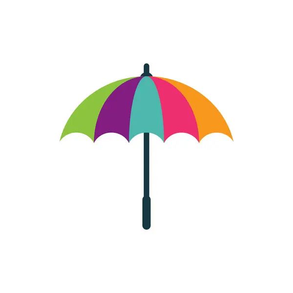 Regenschirm Logo Vektor Ikone Vorlage Illustration Design — Stockvektor