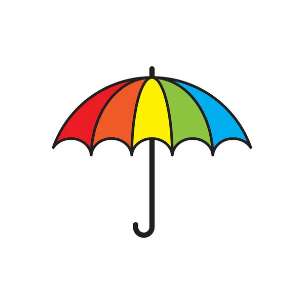 Umbrella Logo Vector Icon Template Illustration Design — Stock Vector
