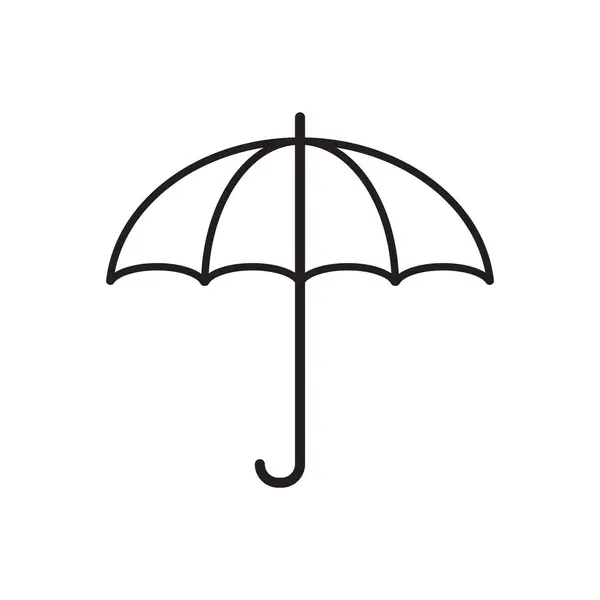 Umbrella Logotipo Vetor Ícone Modelo Ilustração Design —  Vetores de Stock