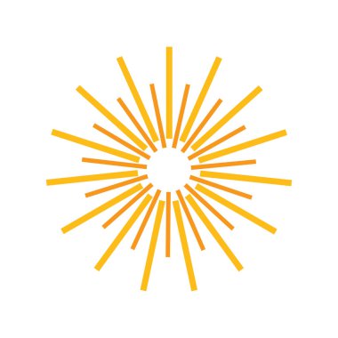 güneş ilüstrasyon logo vektör şablonu