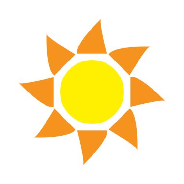 güneş ilüstrasyon logo vektör şablonu