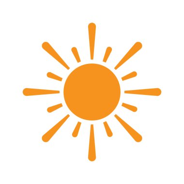 güneş ilüstrasyon logo vektör şablonu