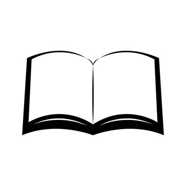 Kitap Logosu Şablonu Vektör İllüstrasyon Tasarımı