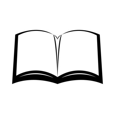 Kitap Logosu Şablonu Vektör İllüstrasyon Tasarımı