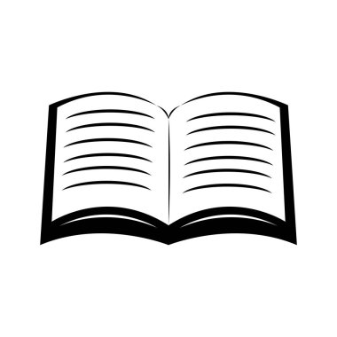 Kitap Logosu Şablonu Vektör İllüstrasyon Tasarımı