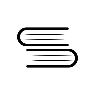 Kitap Logosu Şablonu Vektör İllüstrasyon Tasarımı